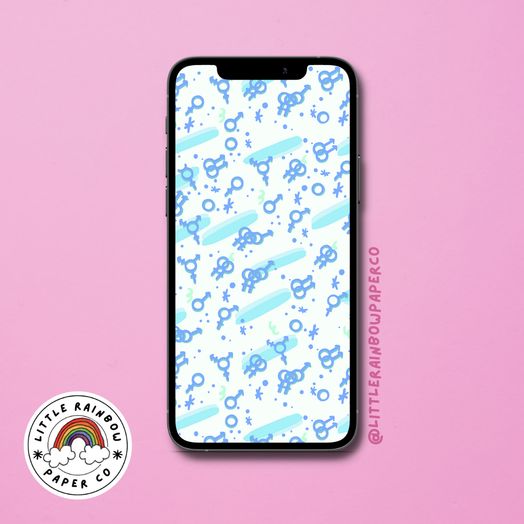 Fancy That' Mobile Wallpaper - Blue