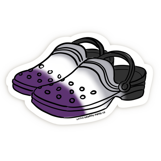 Asexual Pride Crocs Sticker