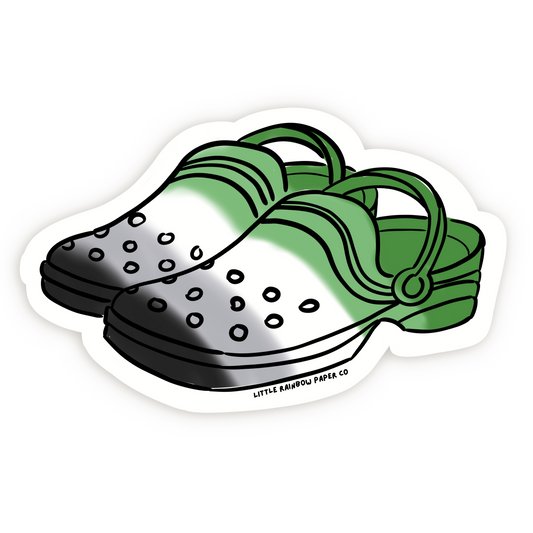 Aromantic Pride Crocs Sticker