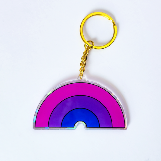 Bi Holographic Keychain