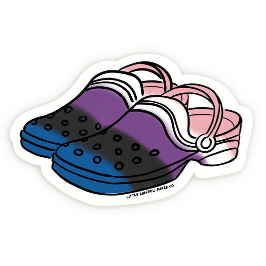 Genderfluid Pride Crocs Sticker