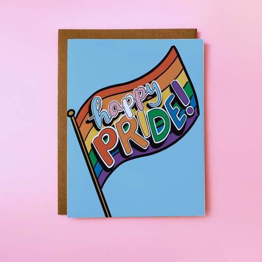 Happy Pride Flag Card