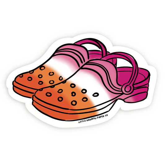 Lesbian Pride Crocs Sticker