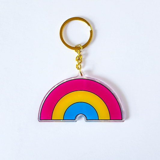 Pan Holographic Rainbow Keychain