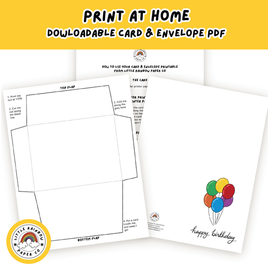 Happy Birthday Rainbow Balloon Card
