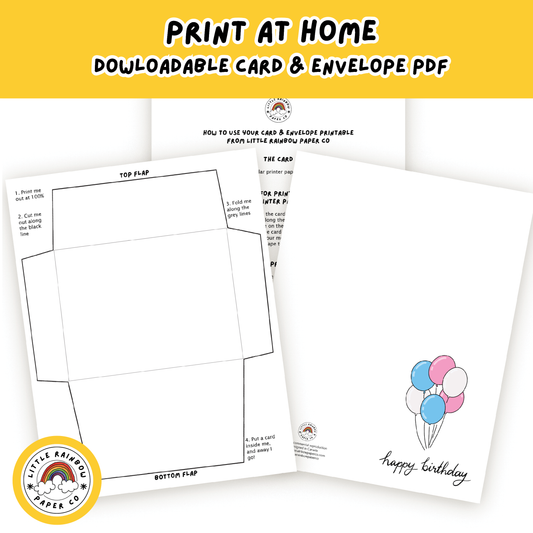 Happy Birthday Trans Balloon Card