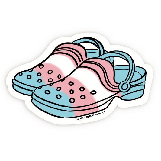 Trans Pride Crocs Sticker