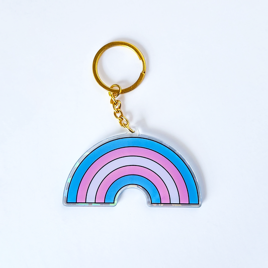 Trans Holographic Keychain