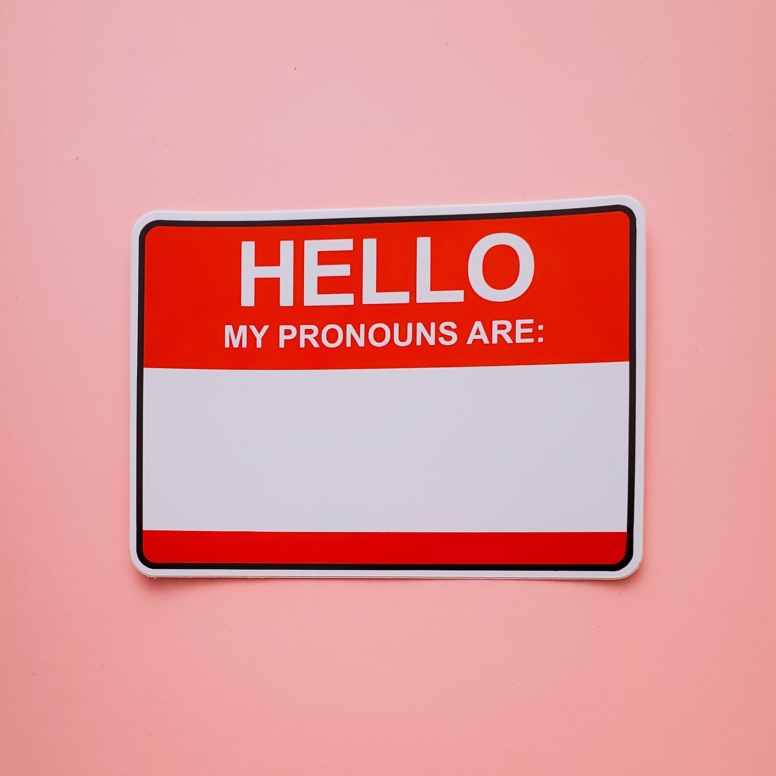 Hello My Pronouns Are Sticker Lgbtq Accessories Little Rainbow Paper Co 6798