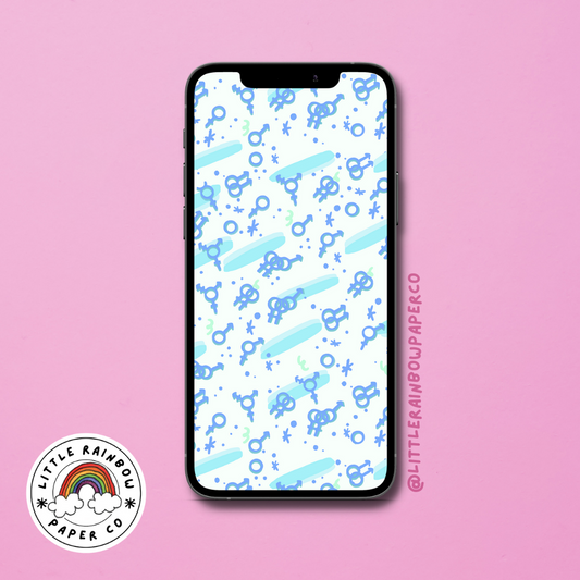 Fancy That' Mobile Wallpaper - Blue