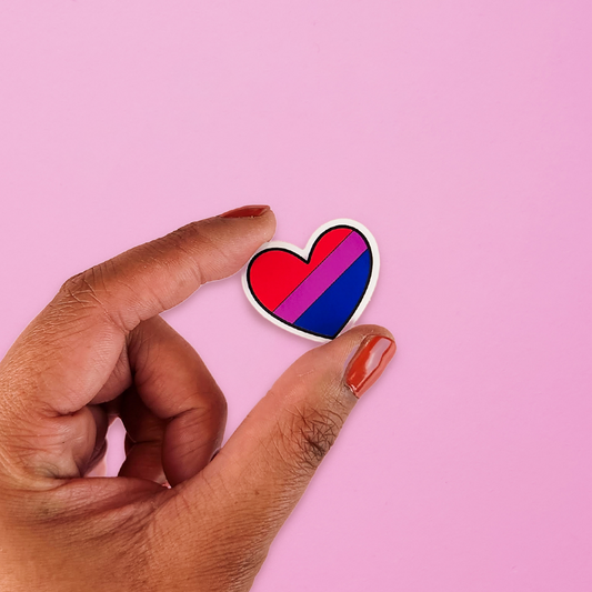 Bi Mini Heart Sticker